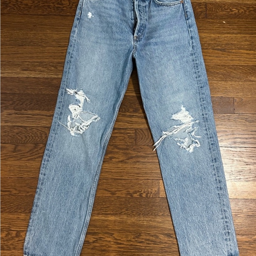 Women’s AGOLDE mid rise 90’s distressed Jean